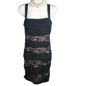 🔥Enfocus Studio Black Sequin Tiered Mini Dresse